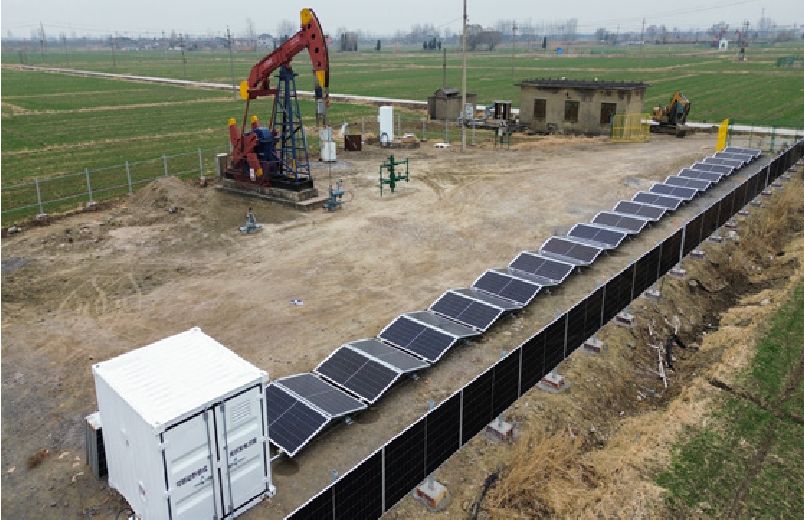Sinopec oilfield microgrid with solar power container