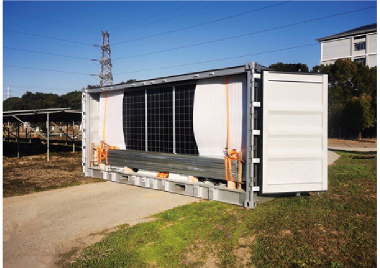 Container opened for assembly