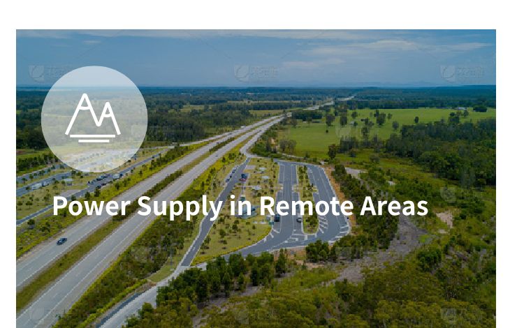 Remote area powered by a solar power container